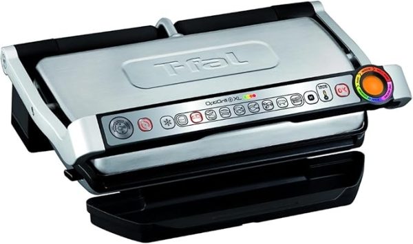 T-Fal, Electric Grill, OptiGrill Stainless Steel XL 6 Servings 9 Intelligent Automatic Cooking Modes 1800 Watts Nonstick Removable Plates, Dishwasher Safe, Panini Press Sandwich Maker - Image 6